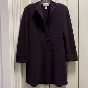 Joseph Ribkoff, purple knit coat